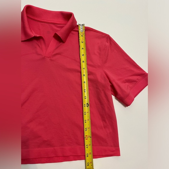lululemon athletica Swiftly Tech Relaxed Fit Polo Shirt Lipgloss -Size 8 - Picture 6 of 7